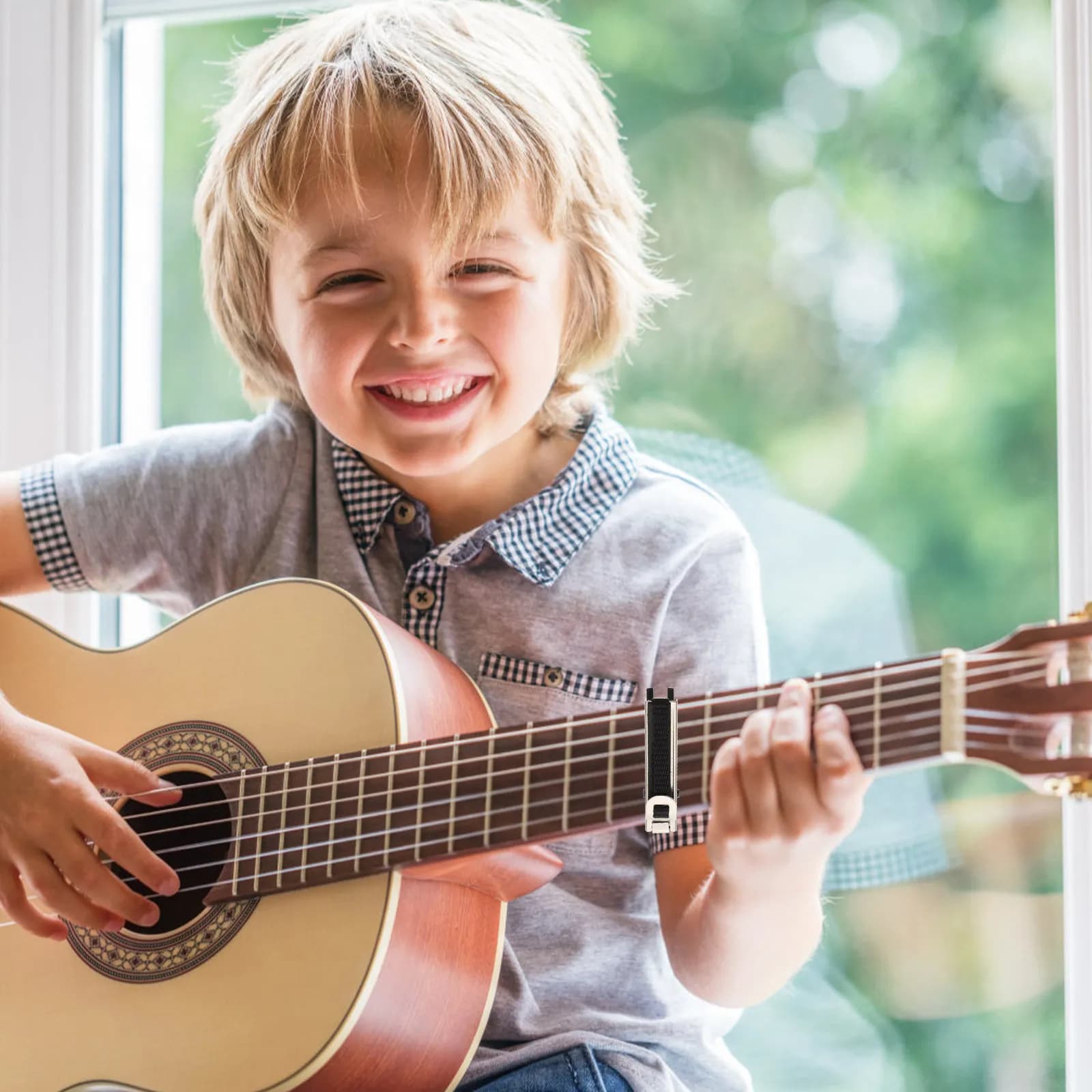 1 Pezzo Capotasto Leggero in Plastica per Chitarra, Morsetto per Cambio Tono Istantaneo per Chitarra Elettrica, Acustica, Ukulele, Banjo, Mandolino, Chitarra Folk - Affidabile