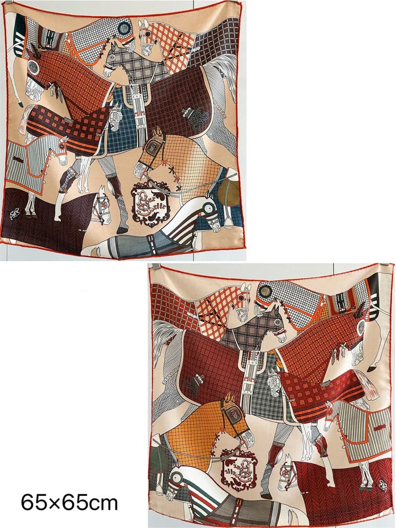 Sciarpa con stampa fronte-retro 65CM Designer di lusso Donna Testa Bandana Sciarpe di lana di seta Bandane calde quadrate 65CM Regalo per l'amante della madre