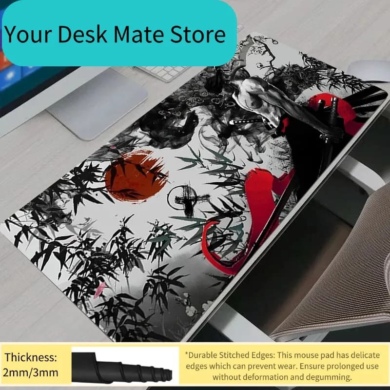 Tappetino per Mouse da Gaming, Mousepad XXL HD per Computer Domestico, Tappetino per Tastiera One Piece Zoro, Antiscivolo, per Ufficio, Ideale per LOL