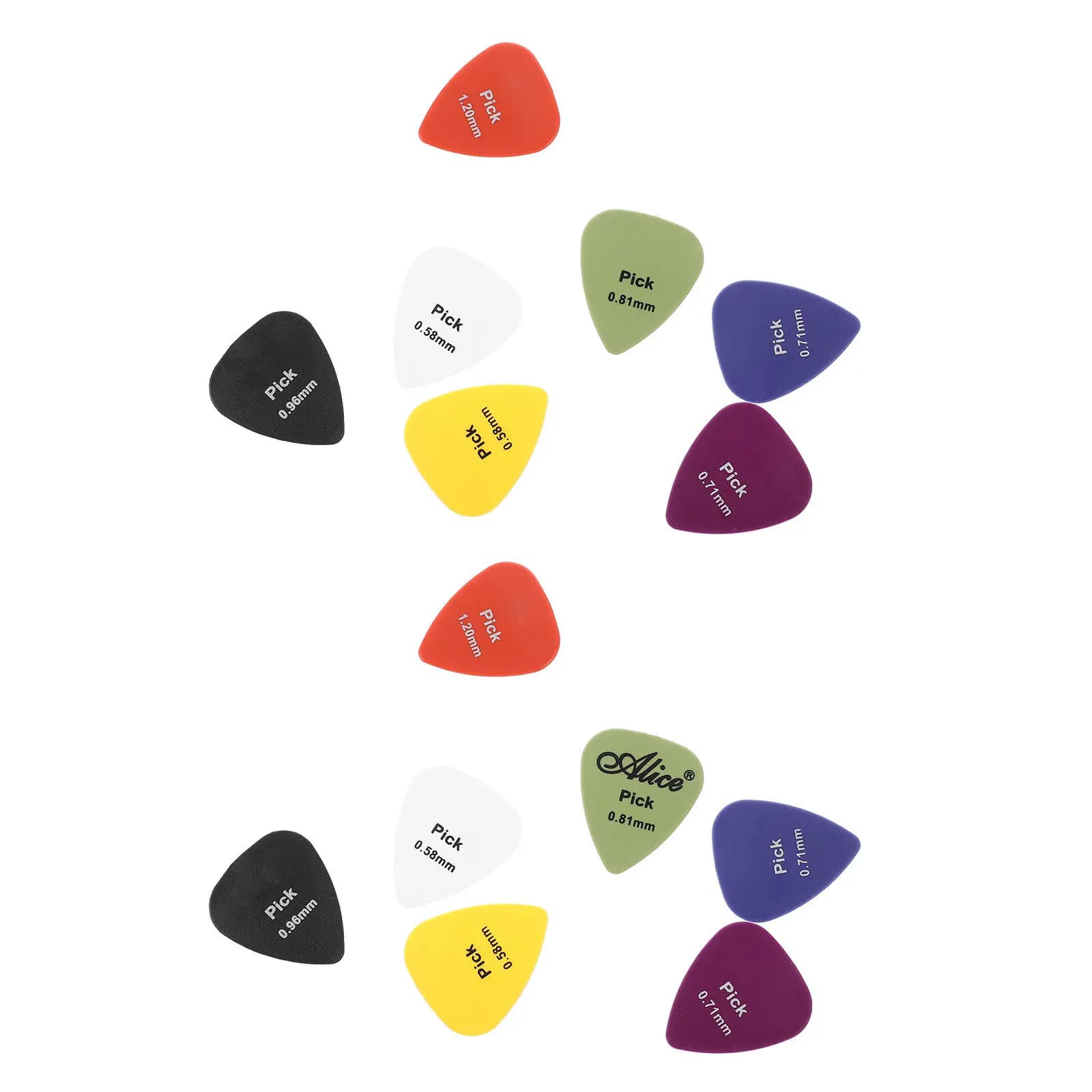 Kit di 50 Plettri per Chitarra, Spessi, per Chitarra Elettrica, Acustica, Basso e Strumenti a Corda, Accessori Musicali Durevoli e Leggeri, Confezione Assortita
