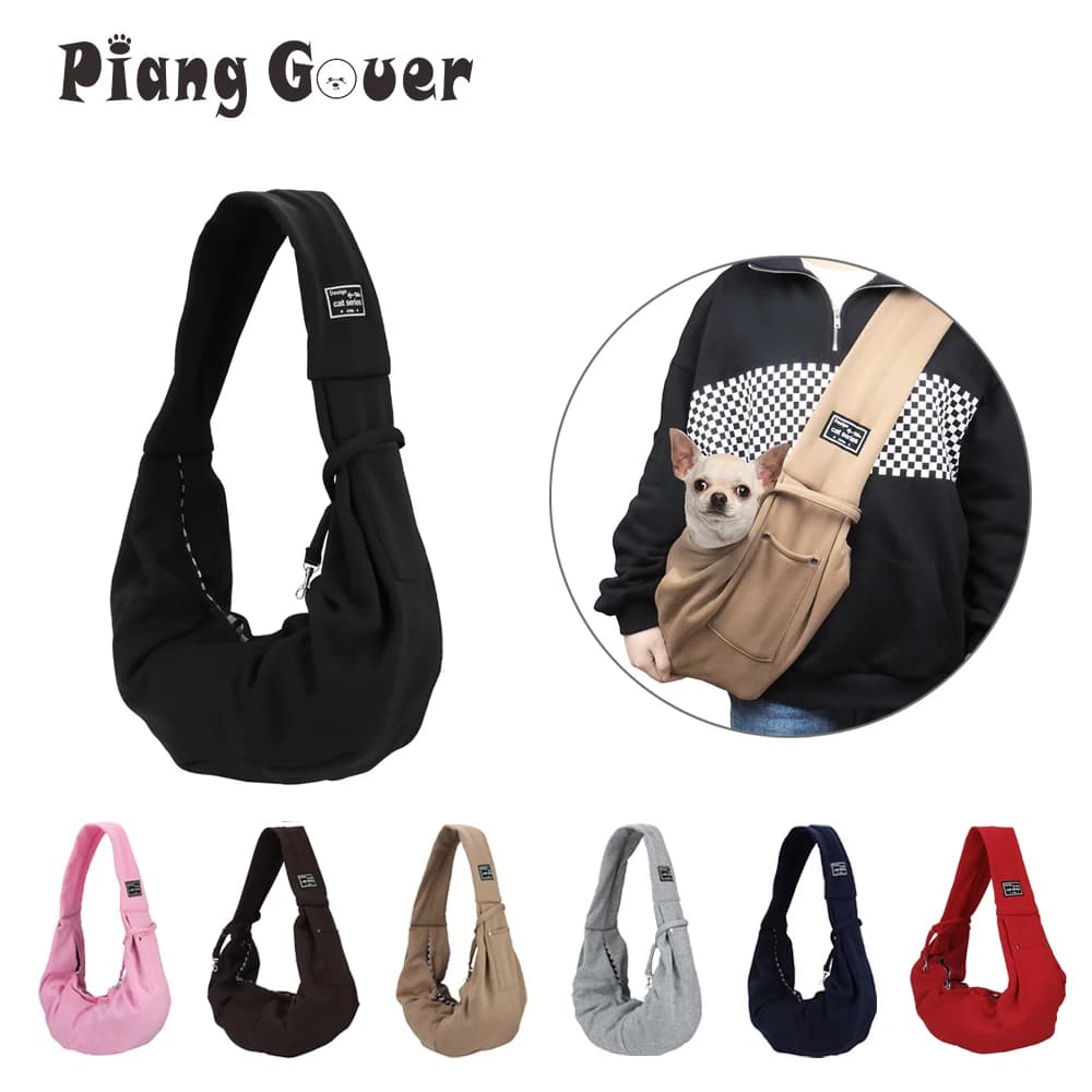 Borsa a Tracolla Portatile per Animali Domestici con Tasca per Telefono, Borsa da Viaggio per Cani e Gatti, Cuccioli e Gattini