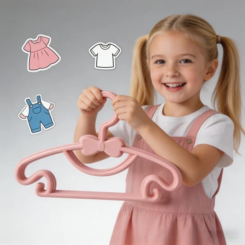 50 Pieces Plastic hanger Clothes rack Children and Newborns, for Home and Bedroom, Porta Cappotti
