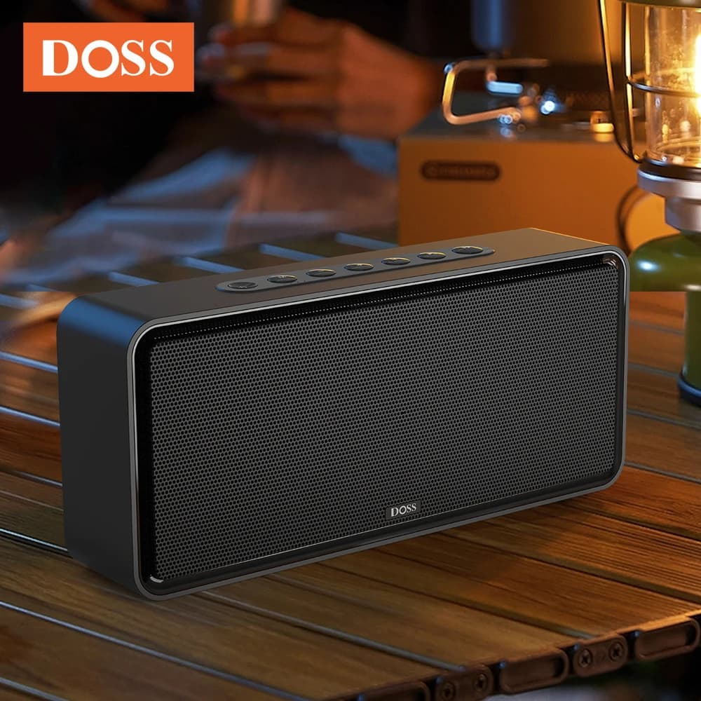 DOSS Home Altoparlante Bluetooth Potente suono stereo da 32 W Bassi in grassetto Subwoofer Cassa di risonanza musicale TWS Accoppiamento wireless Altoparlanti portatili