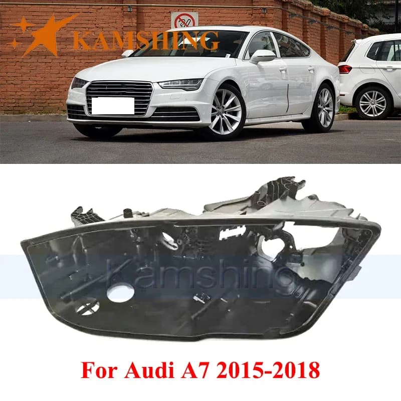 CAPQX LED copertura Base faro anteriore per Audi A7 2015-2018 faro posteriore coperchio faro posteriore Shell lampada frontale casa posteriore