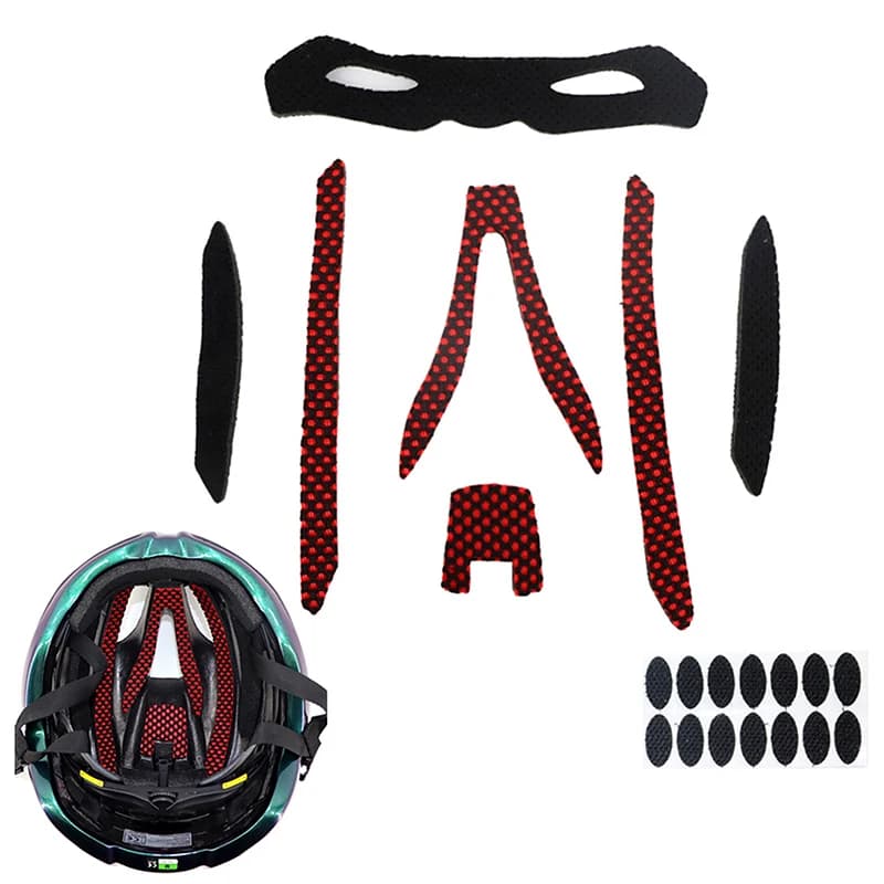 Set di 21 Pezzi Imbottitura Interna in Spugna per Casco Bici e Moto, Kit di Protezione per Copricapo