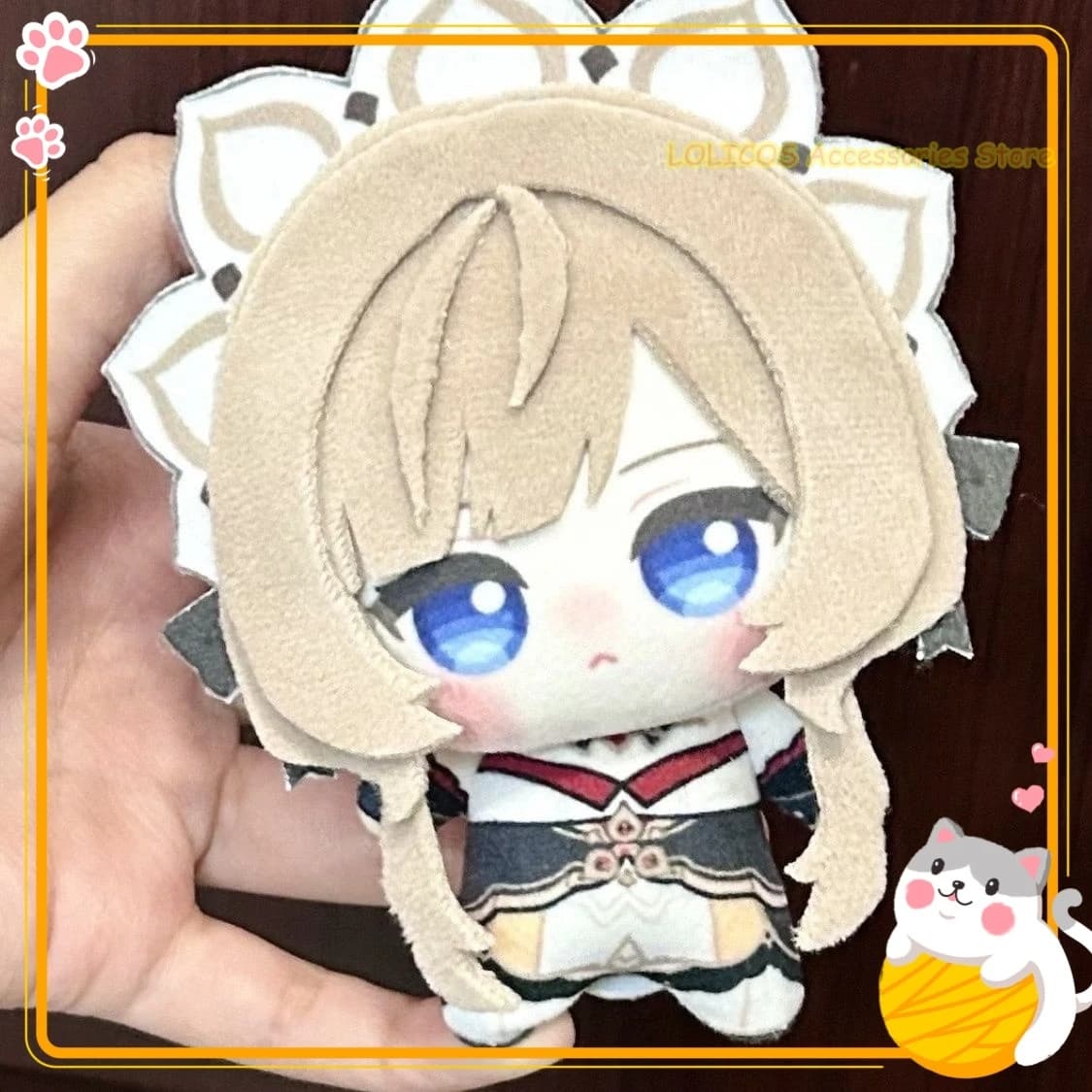 Anime Genshin Impact Sandrone Marionette 10CM Kawaii Mini Peluche Ciondolo Simpatico Modellino Portachiavi 10CM Borsa Dango Regalo