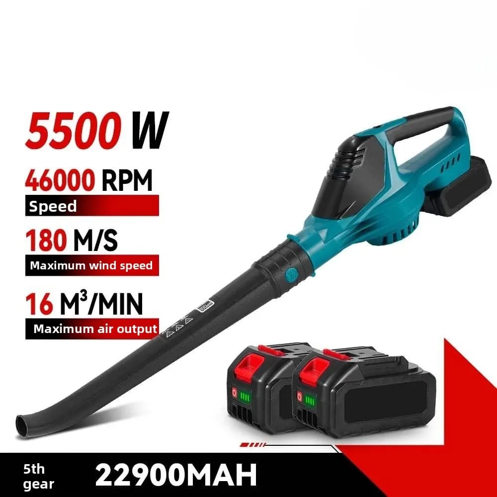 Lithium Battery Blower High-power Handheld Blower, 5-speed Brushless Hair Dryer, Snow Blower Dust Removal Gun