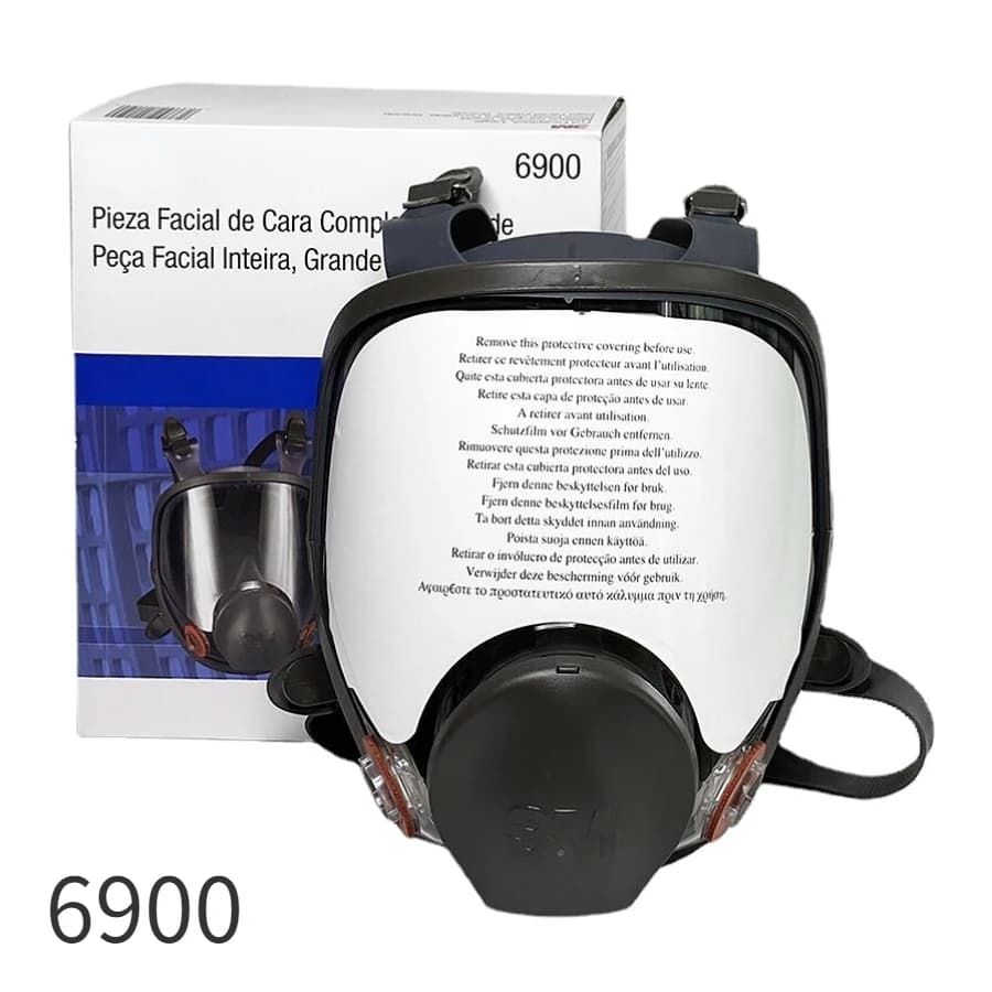 6900 reusable organic respirator gas mask compatible with large particle filter