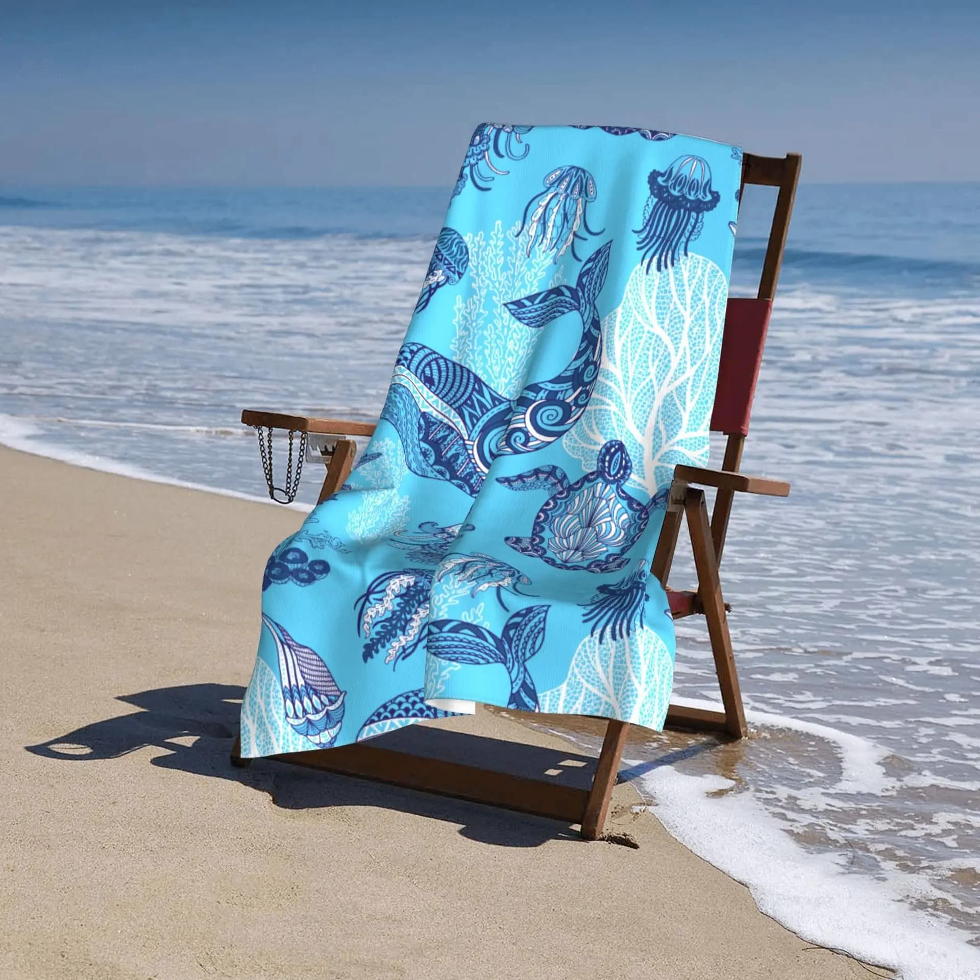 Oversize beach towel Fast drying lightweight anti sand towel suitable for swimming pools Yoga fitness centers camping bathrobe