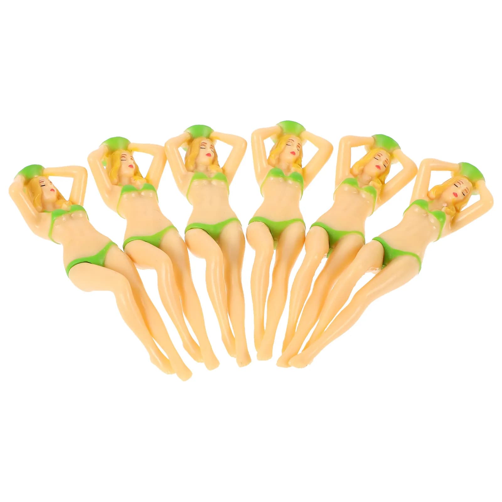 Set di 6 Supporti per Palline da Golf a Forma di Donna, in Plastica Resistente, Strumenti Divertenti per Allenamento Golf