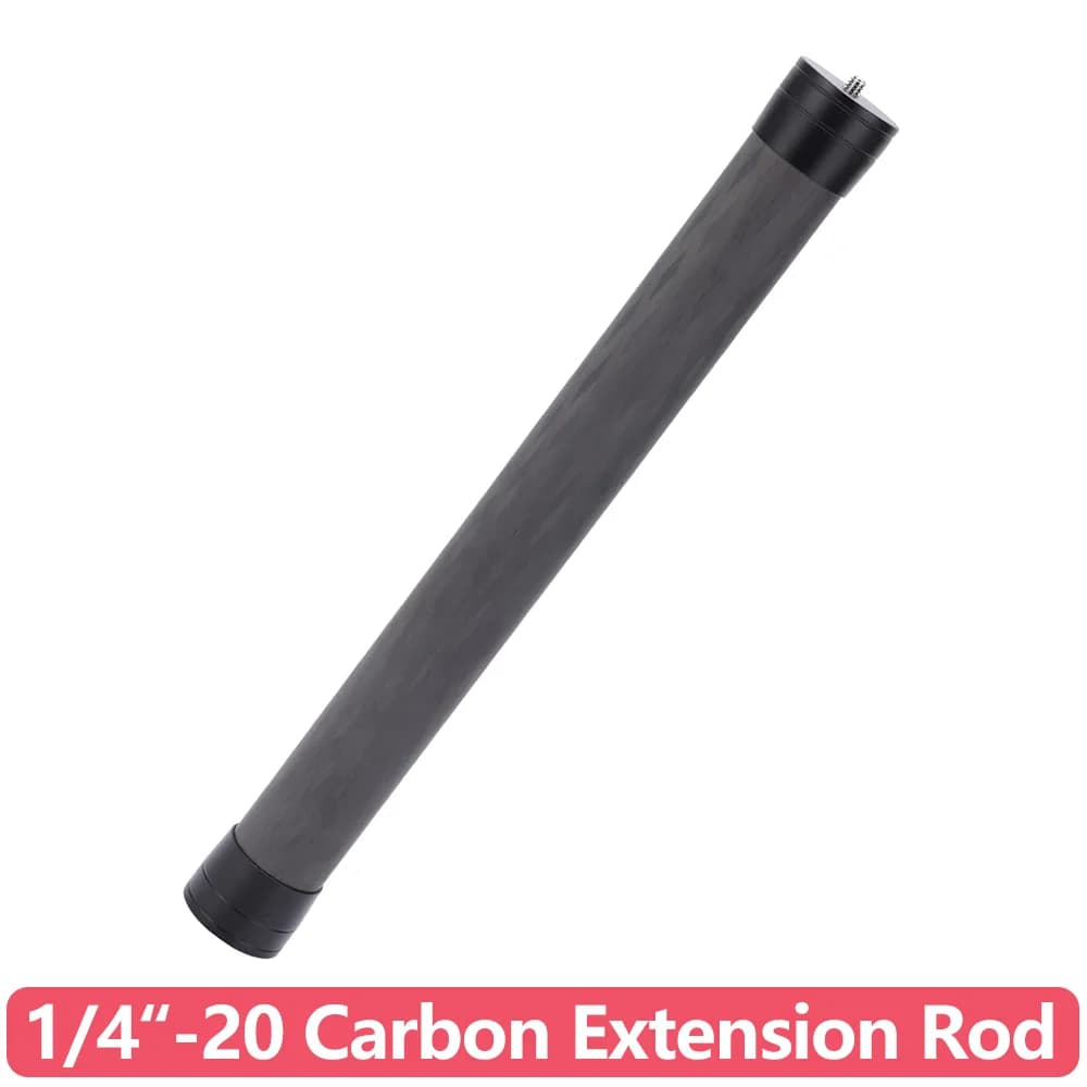 Carbon fiber extension bar with 1/4" screw for GoPro DJI Ronin S SC RS3 RS4 DSLR Camera insta360 OSMO Action Cam