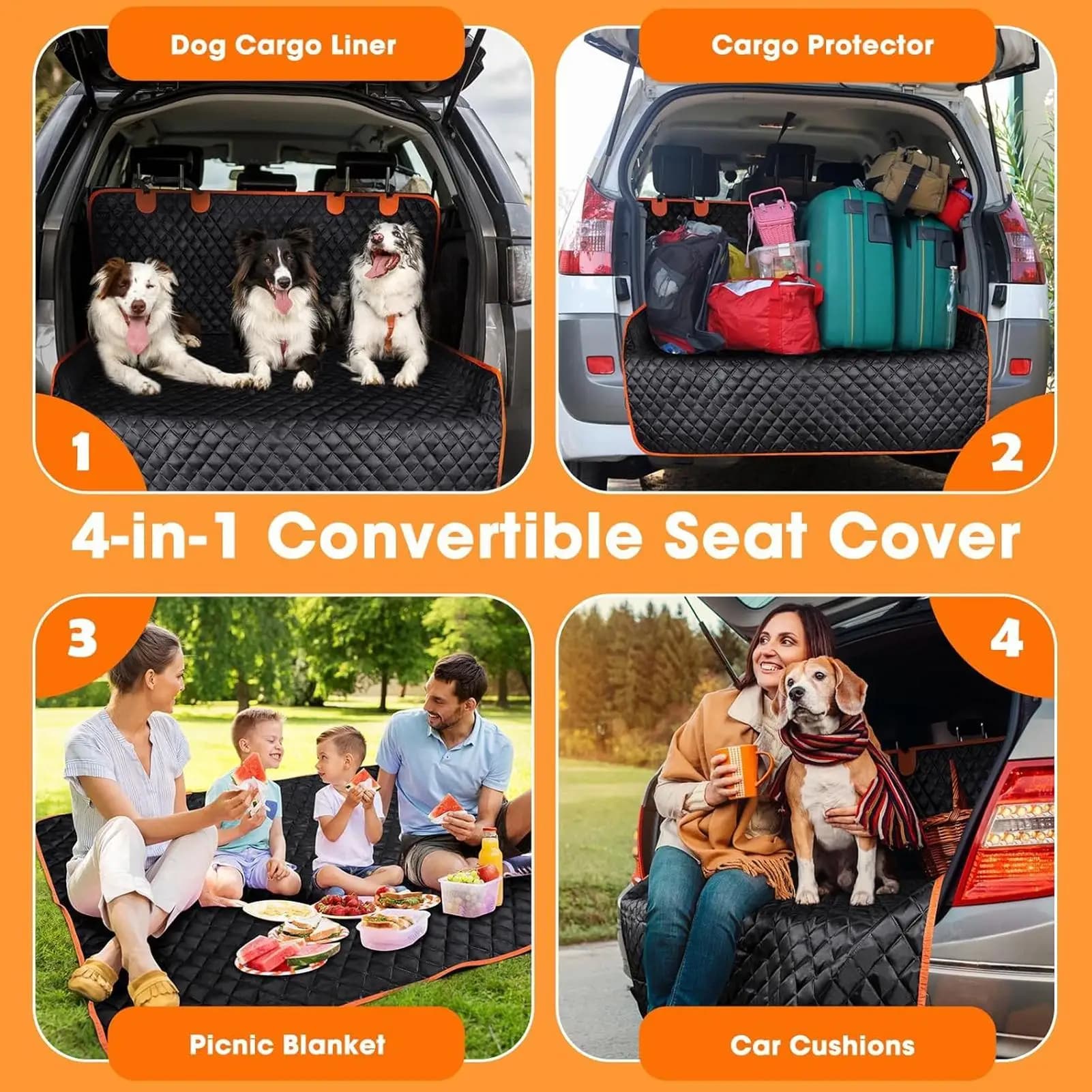 Cargo Liner Protezione resistente Impermeabile per tutte le stagioni Tappetino per bagagliaio per auto Copertura per pavimento per veicolo Camion RV Berlina Van Trasporto per animali domestici