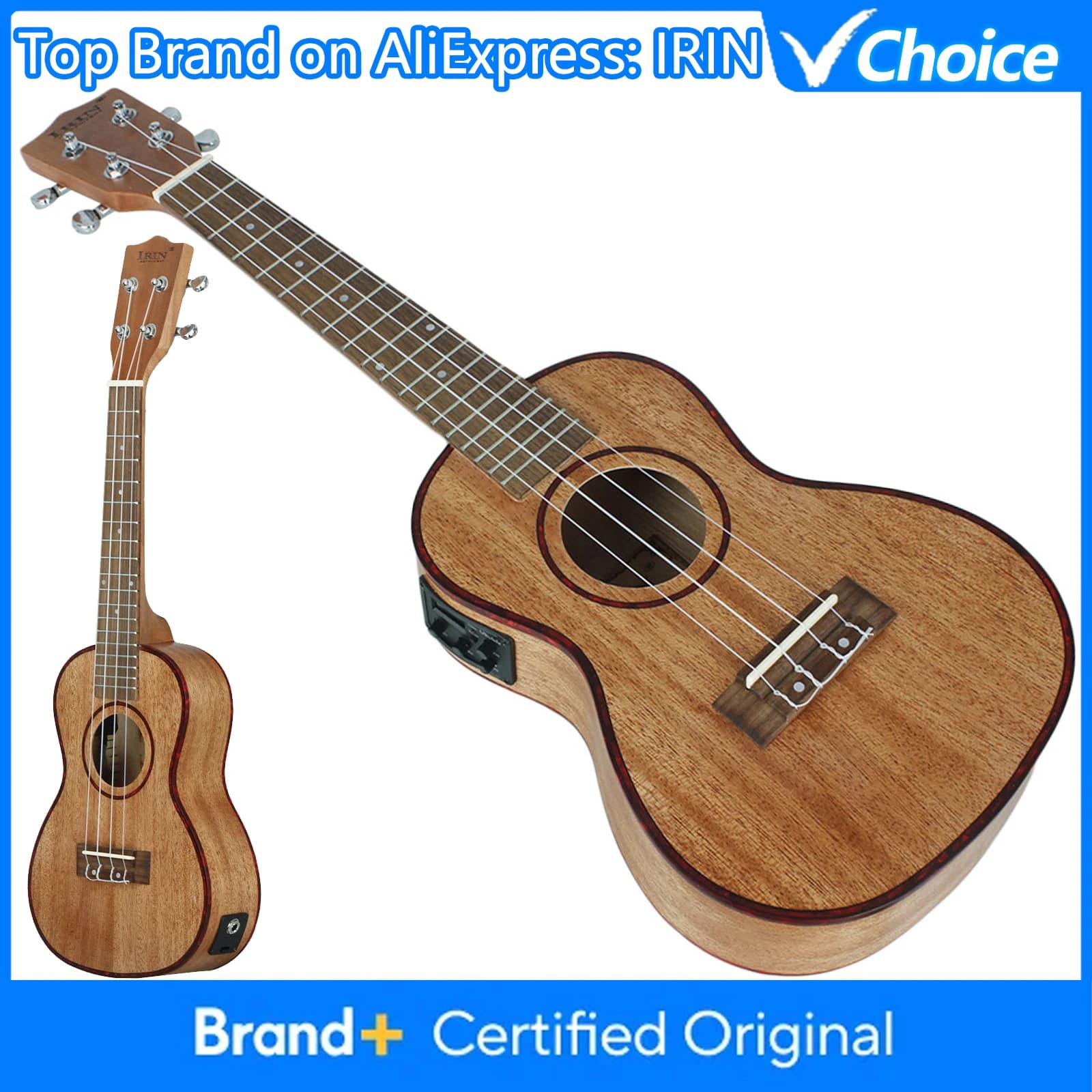 IRIN 24 pollici Ukulele hawaiano a quattro corde chitarra professionale 4 corde chitarra elettrica Ukulele con EQ Mini Guitarra