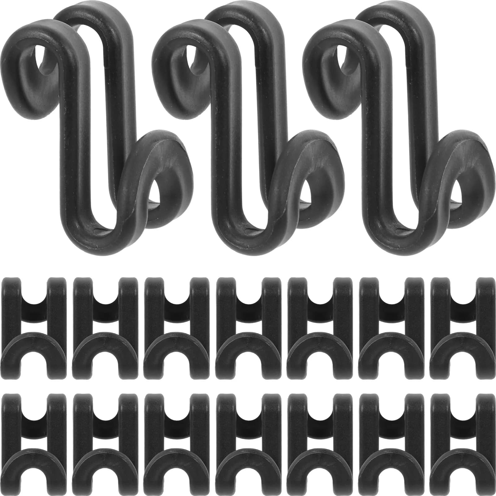 50 Pcs Clothes Hangers Hook Hooks Space Saver Fashionable Shaped Hanging Connector Connecting