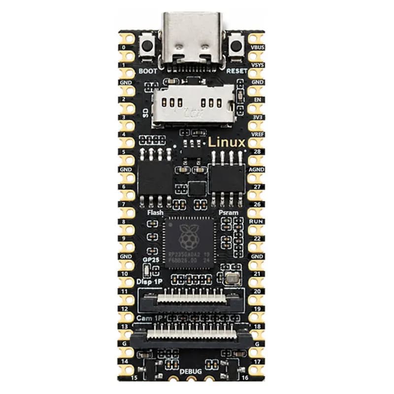 Raspberry Pi Pico 2 RP2350A Linux Pro Development Board N16R8 16MB Flash 8MB PSRAM RISC-V Dual Core Type-C Display Camera IoT