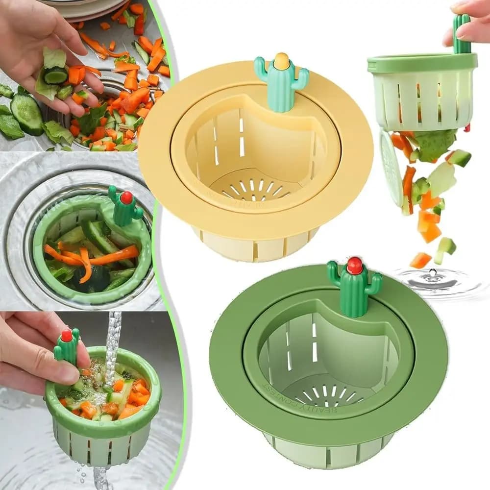 Anti-intasamento Cactus lavello da cucina filtro di scarico raccoglitore di rifiuti alimentari facile pulizia tappo filtro cestello filtro collettore di rifiuti