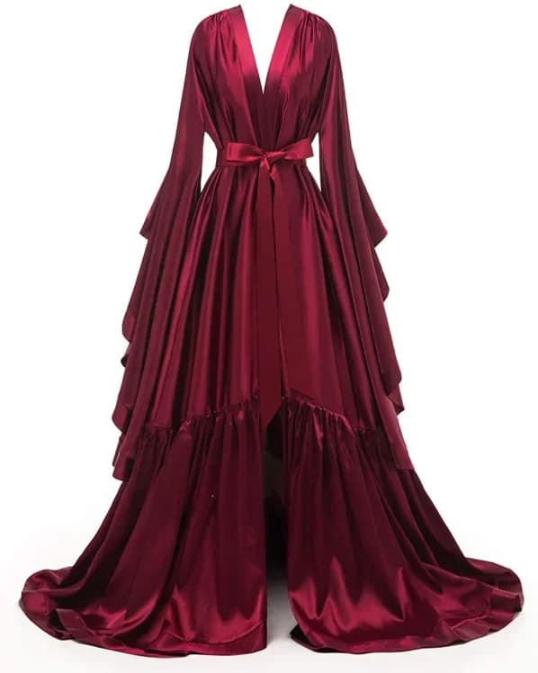 Wedding Dresses in Satin Silk Bridal Bridesmaid Wedding goodbye to the bachelored nightdress custom coat robe