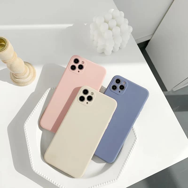 Custodia Protettiva Antiurto in Silicone Monocolore di Lusso per iPhone 17 Air 16 15 11 13 12 14 Pro Max XS X XR 7 8 Plus