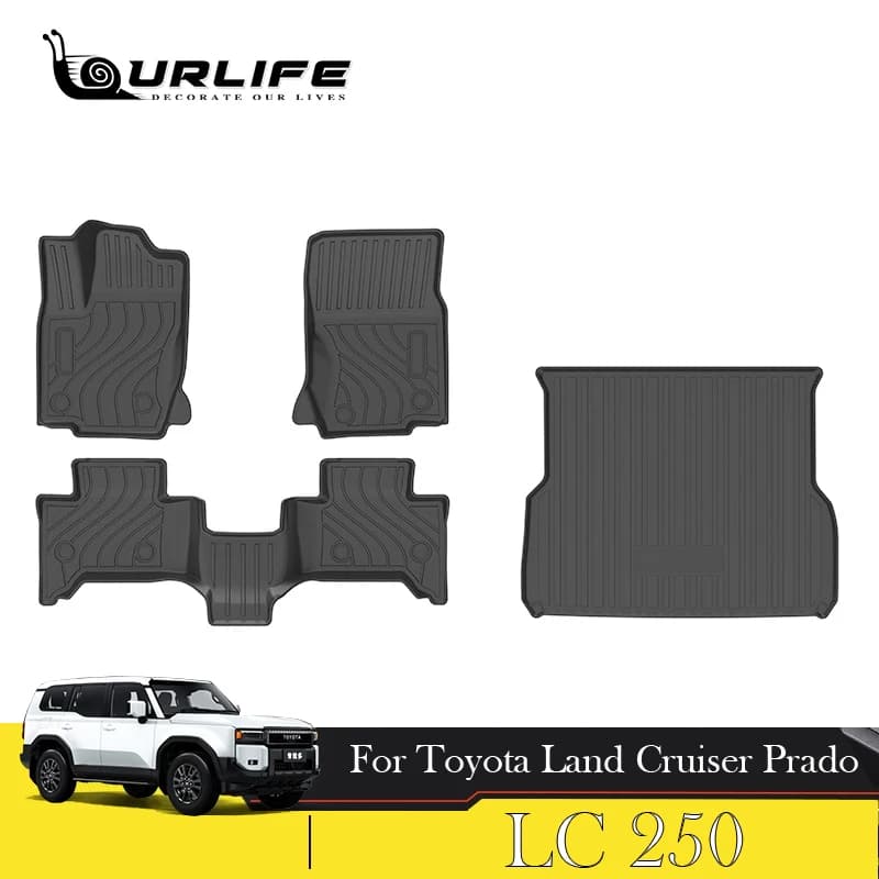 Per il 2024 Toyota Land Cruiser 250 Prado LC250 2024 2025 Tappetino per bagagliaio di un'auto Zerbino TPE Tappetino impermeabile completamente coperto