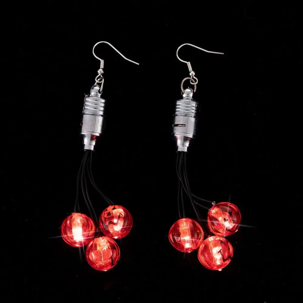 Creativo elettrico luminoso ciondolo di Halloween ragno fantasma LED orecchini con teschio gioielli gatto nero zucca ciondola clip per le orecchie festa