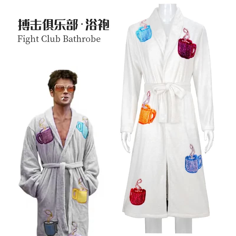 Fight Club Cos Suit Tyler Durden Bathrobe Cosplay Halloween Costume