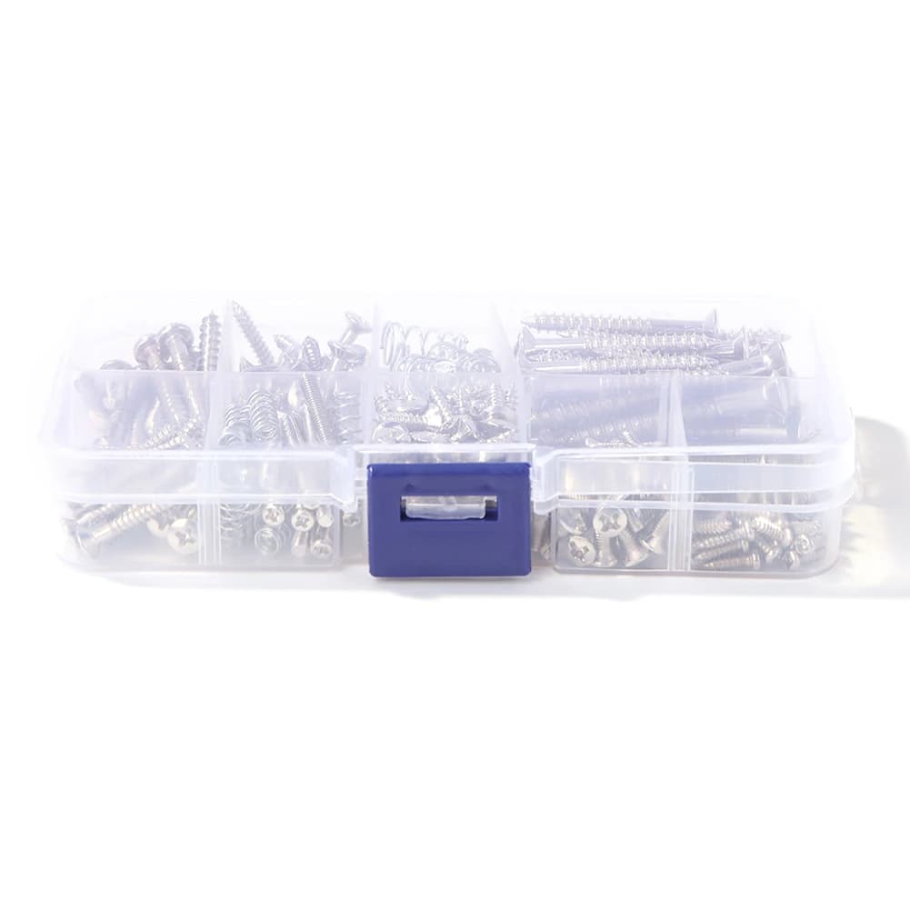 226pcs Guitar Screws Kit Replacement for Pickguard Back Plate Mount Assortment with Storage Box Electric Guitar Parts