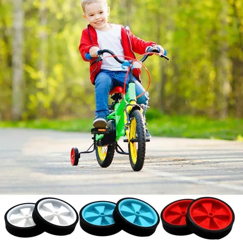 Ruote da allenamento Ruote da allenamento per bici per bambini silenziose e durevoli Kit montato stabilizzatore per bici da cross e equilibrio