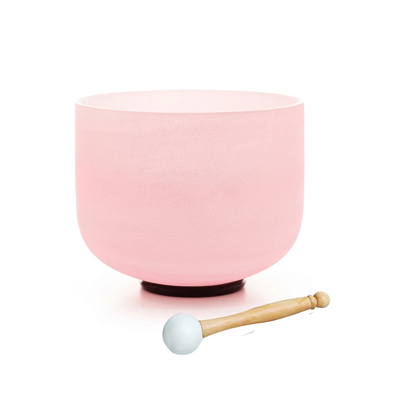 Hye-eun 8Inch Candy Pink Crystal Singing Bowls for Healing for Yoga Sound Vibration Musical Therapy Tuned Bells