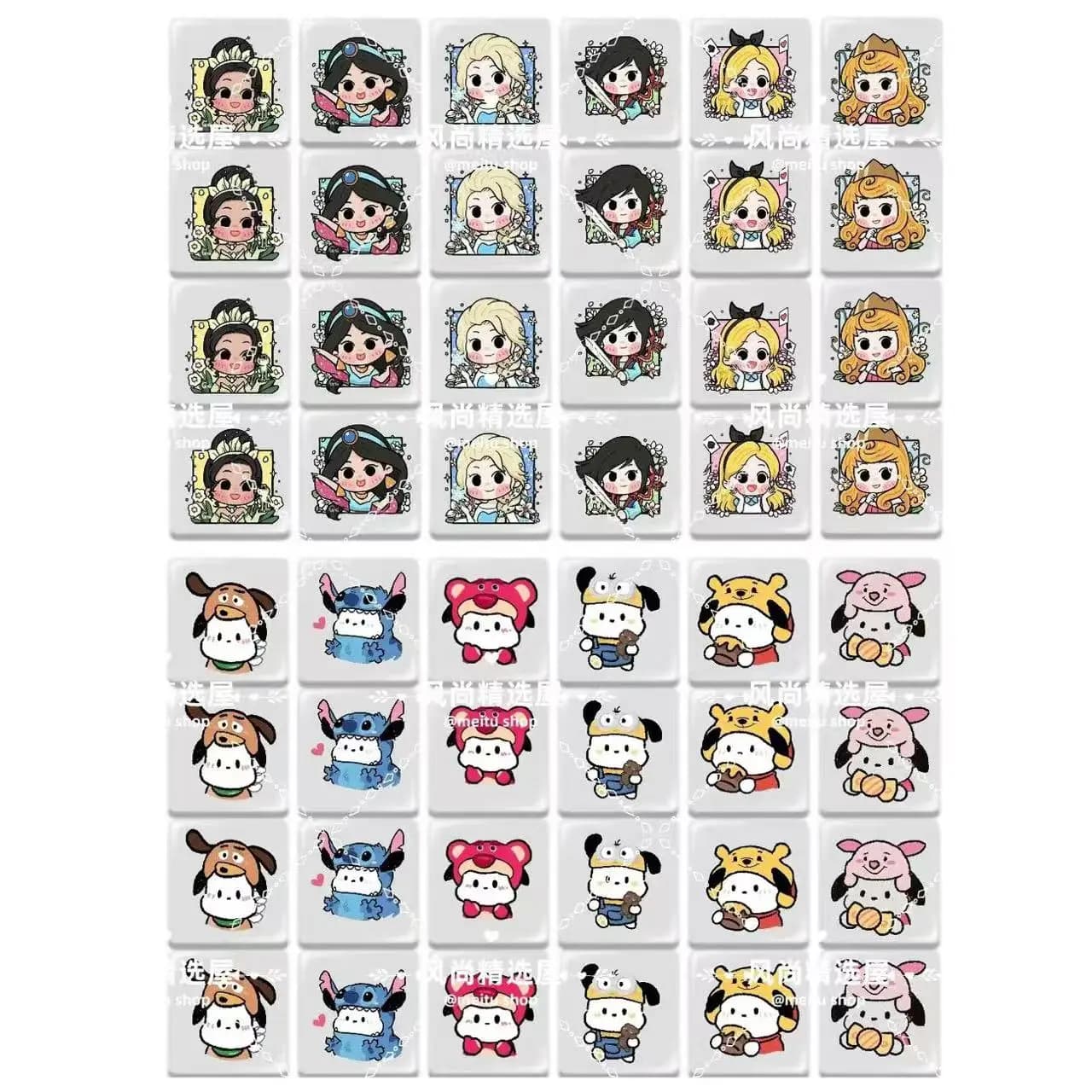 Mini 24mm 48/64 Piastrelle Seaside Fuga Nuovo Sanrio Hello Kitty Mahjong Gioco Set Tiktok Popolare Gioco Caldo Partito Puzzle Divertente Giocattolo Regalo