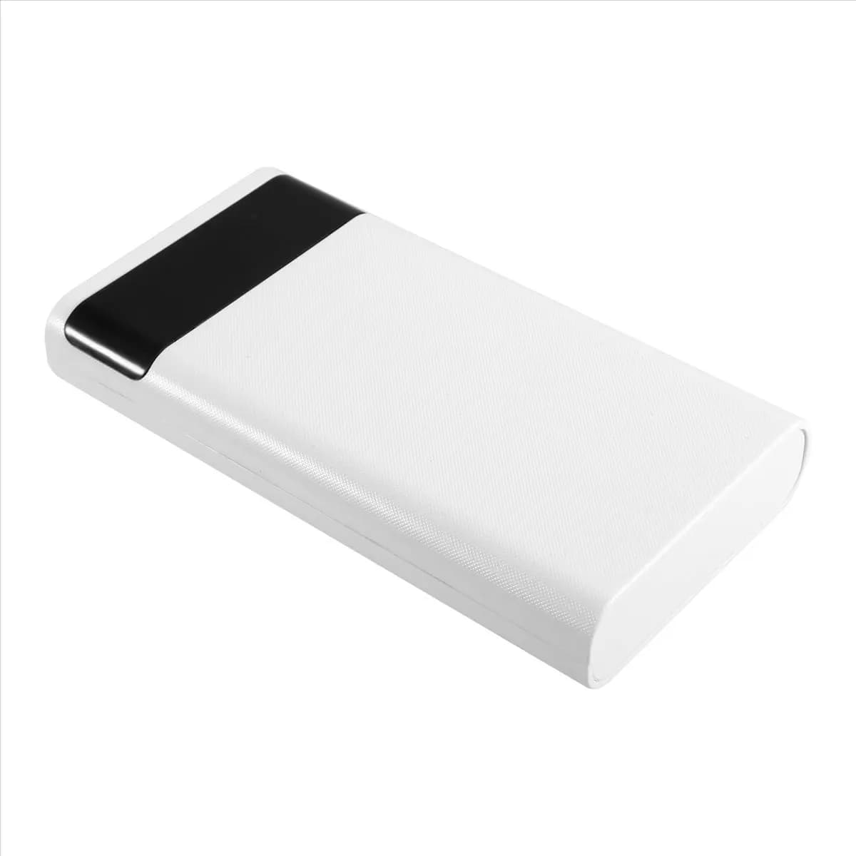 A59E 18650 Battery Power Bank Box 5V 2.1A LCD Display 20000MAh Power Board for 6X18650 Battery DIY Powerbank Case(White)