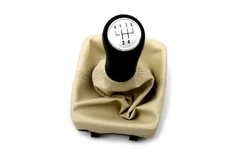 Pomello del cambio sportivo e cuffia beige (5 marce) per VW Volkswagen Polo 9N / 9N3