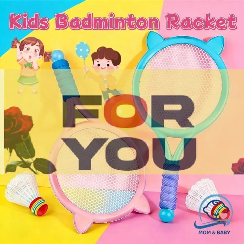 【OD】Set di racchette da badminton per bambini con pallina da tennis, giocattoli interattivi per sport all'aria aperta, regalo per bambini