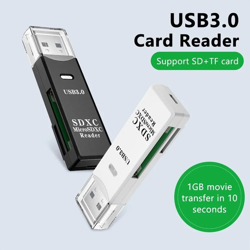 USB 3.0 /USB 2.0 Card Reader 2 in 1 SD TF Card Memory Card Reader High Speed Smart Card reader Adapter For PC Laptop Accessories