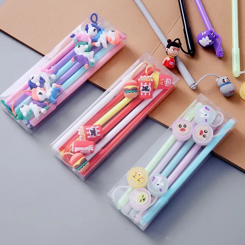50 PZ Carino Colla Flessibile Penna Gel Pulibile Set 0.5mm Mo Yi Rub Penna A Sfera Neutra Studente Esame Firma Penna di Cancelleria