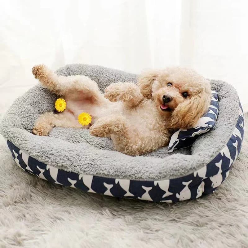Warm Winter Pets Dog bed Knee-shaped Dogs Cat Mats House pillow Large pet Sofa bed Puppy cap Red net Pet products