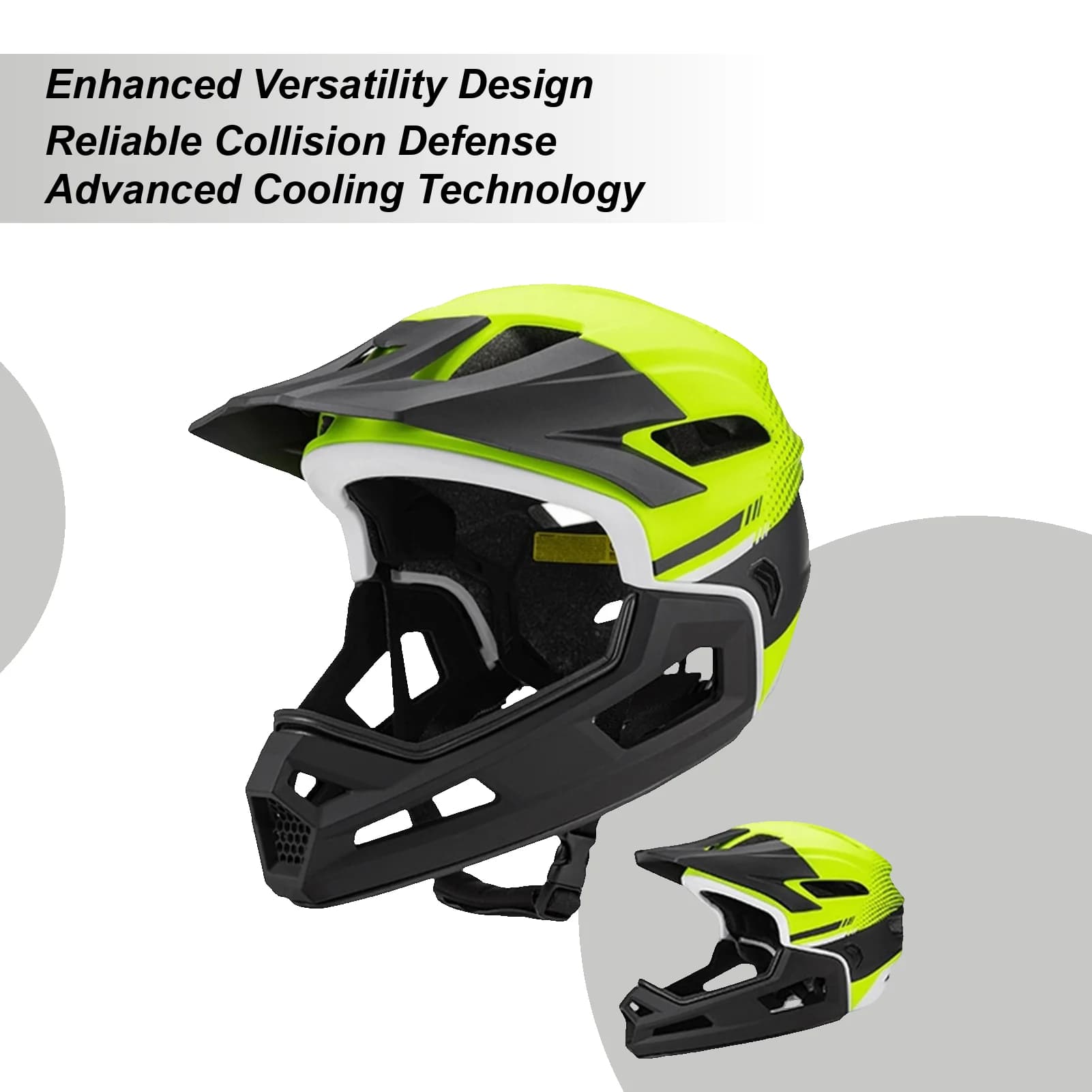 Full Face Mountain Bike Helmet Cycling Head Cover Protection Cycling Protective Helmet For Bicycle Motocross Motorcycle Scooter