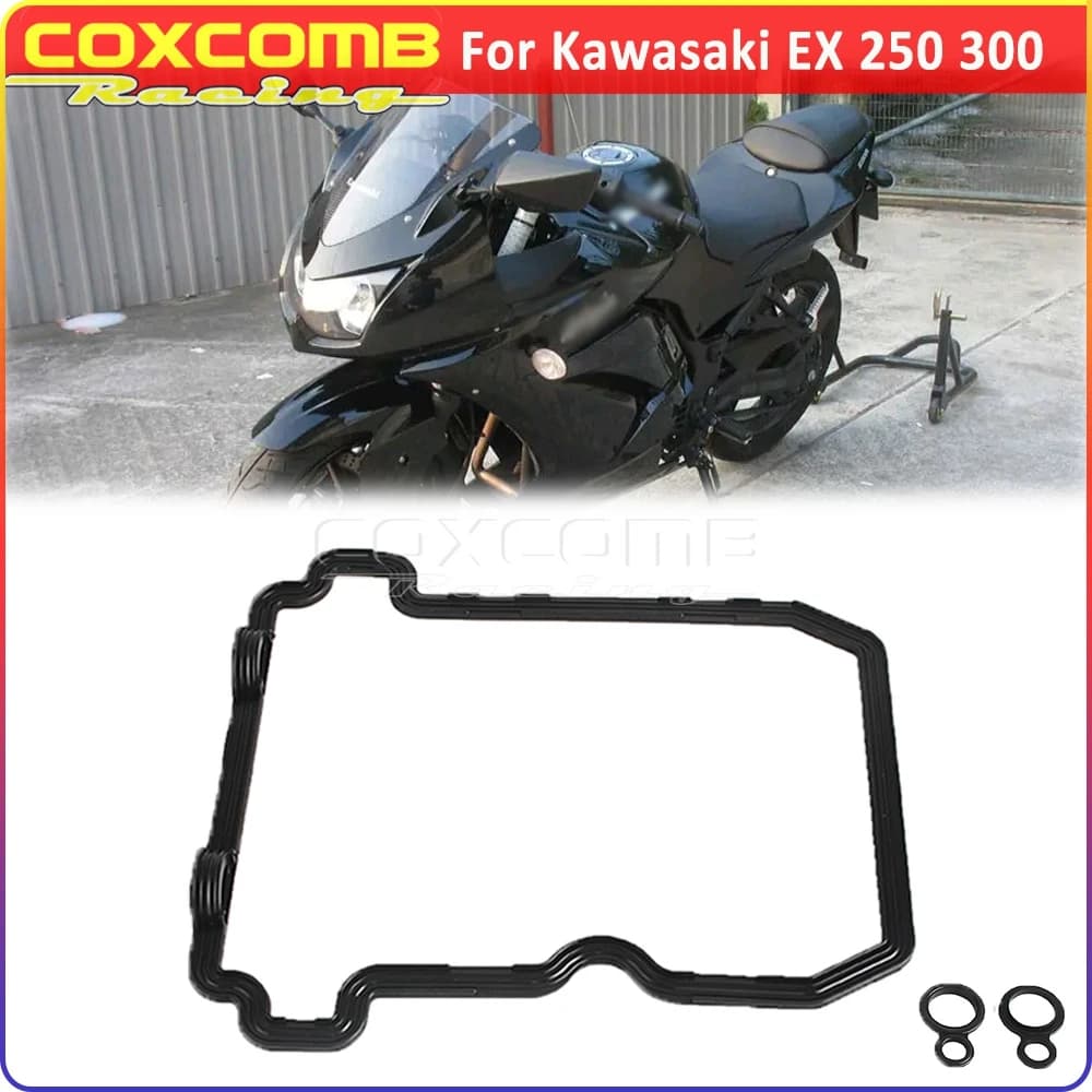Guarnizioni di protezione della coperchio della testata del cilindro del motociclo Kit di tenuta del motore Sostituzione in gomma per Kawasaki EX250 Ninja 250 EX300 Ninja 300