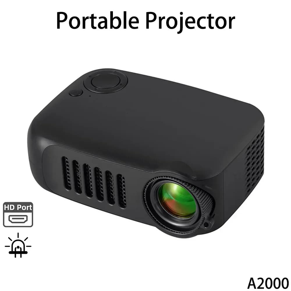 A2000 proiettore portatile Home Theater 3D LED Smartphone TV Laser Beamer Mini proiettore per videoproiettore Full HD 1080P