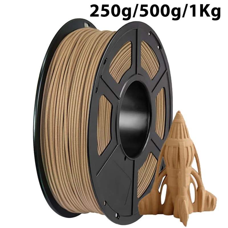 Pla Filament in dark wood of 1.75 mm 3D Printer Supplies for non-toxic sublimation Materials for 3D printing in dark wood 250 g 1 kg