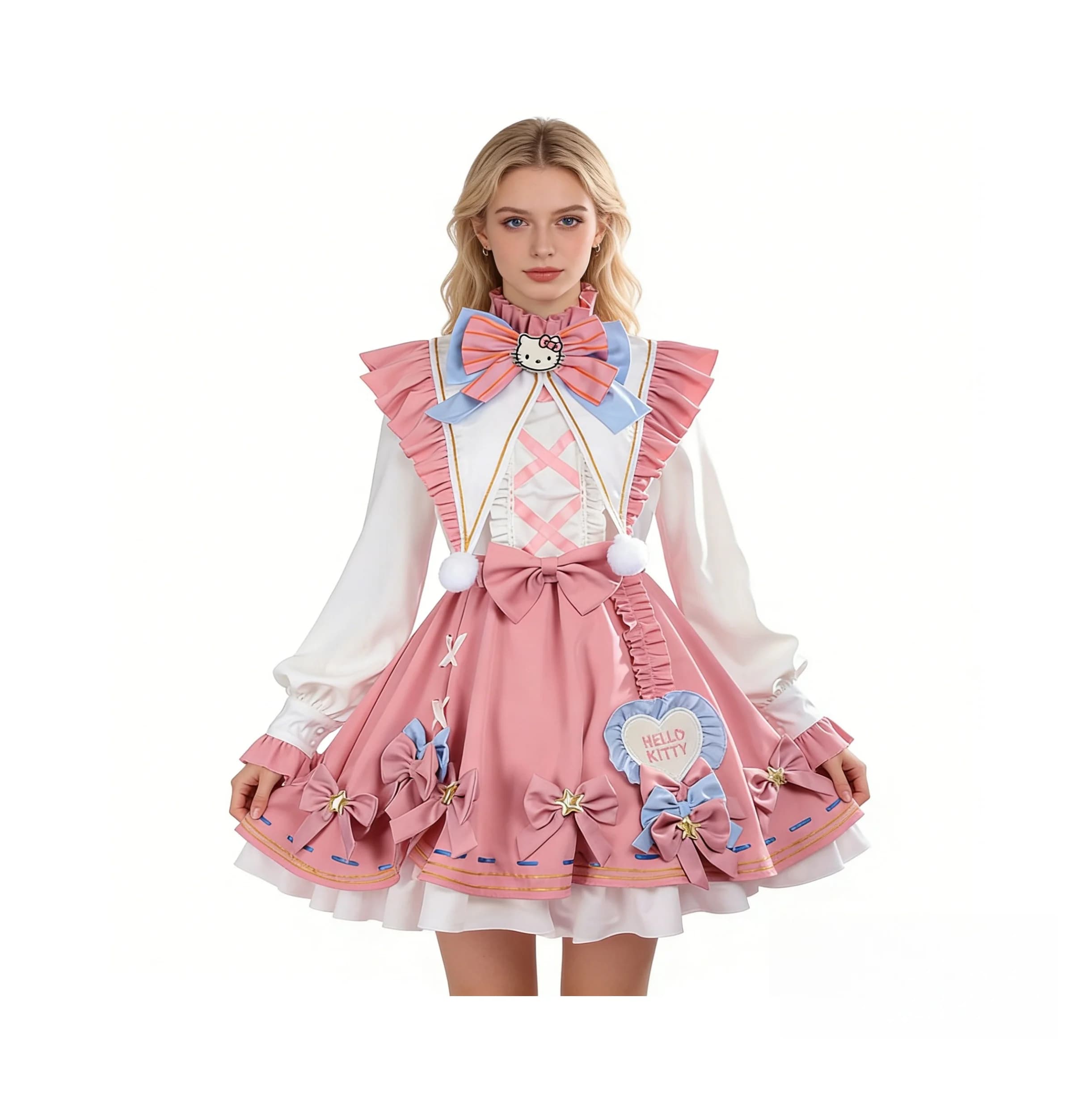 Abbigliamento cosplay rosa da donna, vestiti per giochi anime, esposizioni, Halloween, ragazze dolci, feste, stile giapponese carino