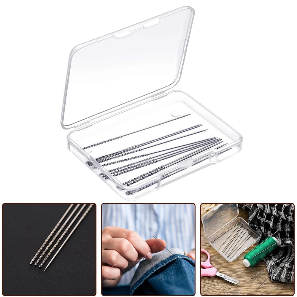 15 pezzi Set di aghi per riparazione per cucire: strumento pratico per riparare lo strumento di ricamo tessuto cucito fai da te argenteo 6 * 0,8 cm