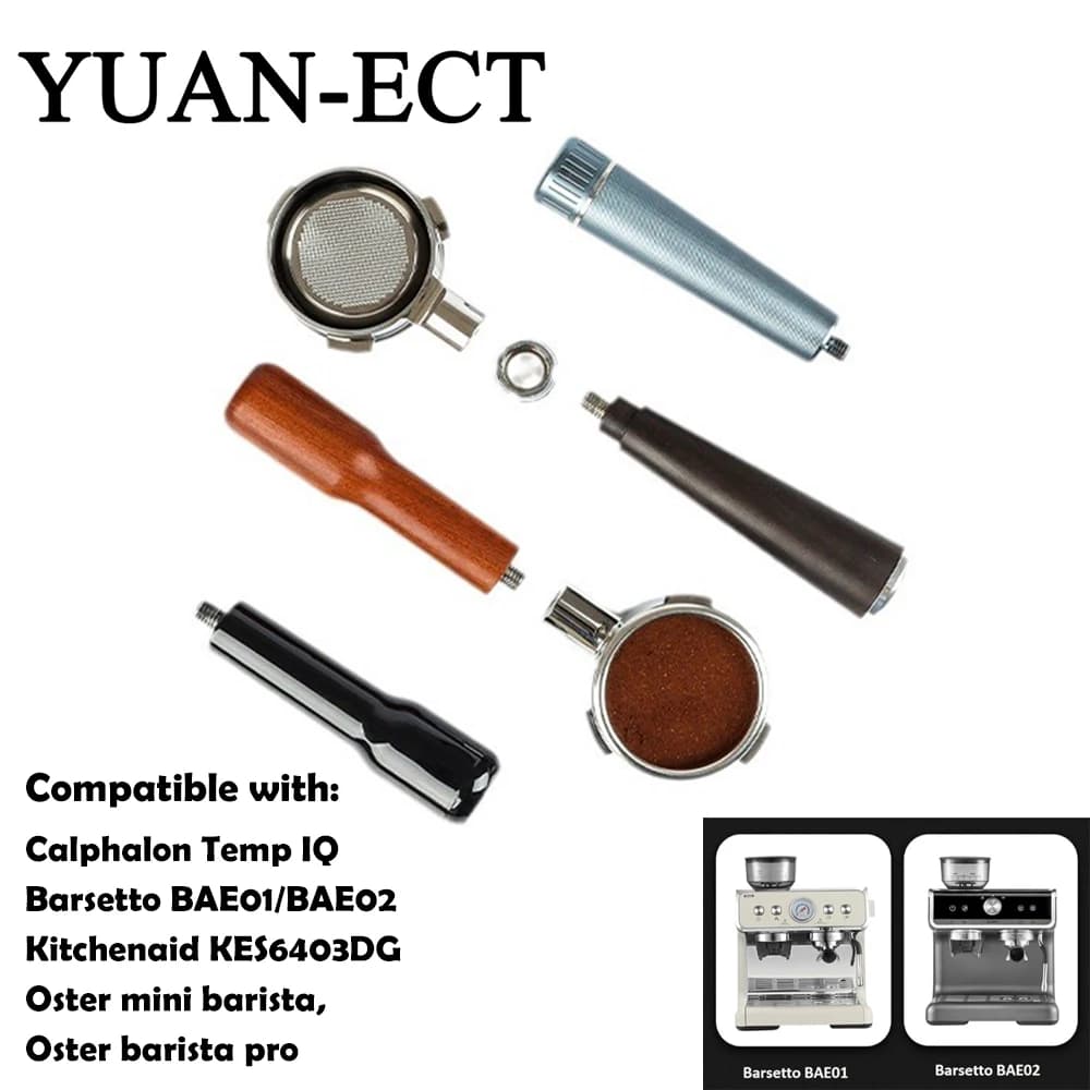 Portafiltro senza fondo da 58 mm compatibile con macchine per caffè espresso Oster/Barsetto, cestello filtro portafiltro da 58 mm a 3 orecchie incluso