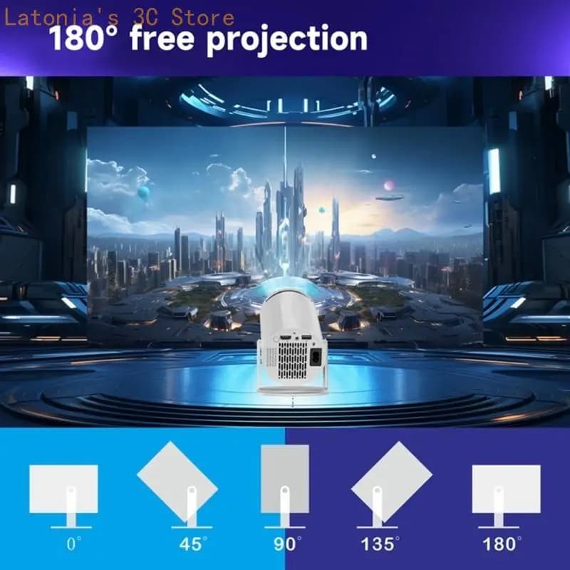 Mini proiettore portatile 4K 120 ANSI BT4.2 Proiezione schermo portatile per esterni X3UB