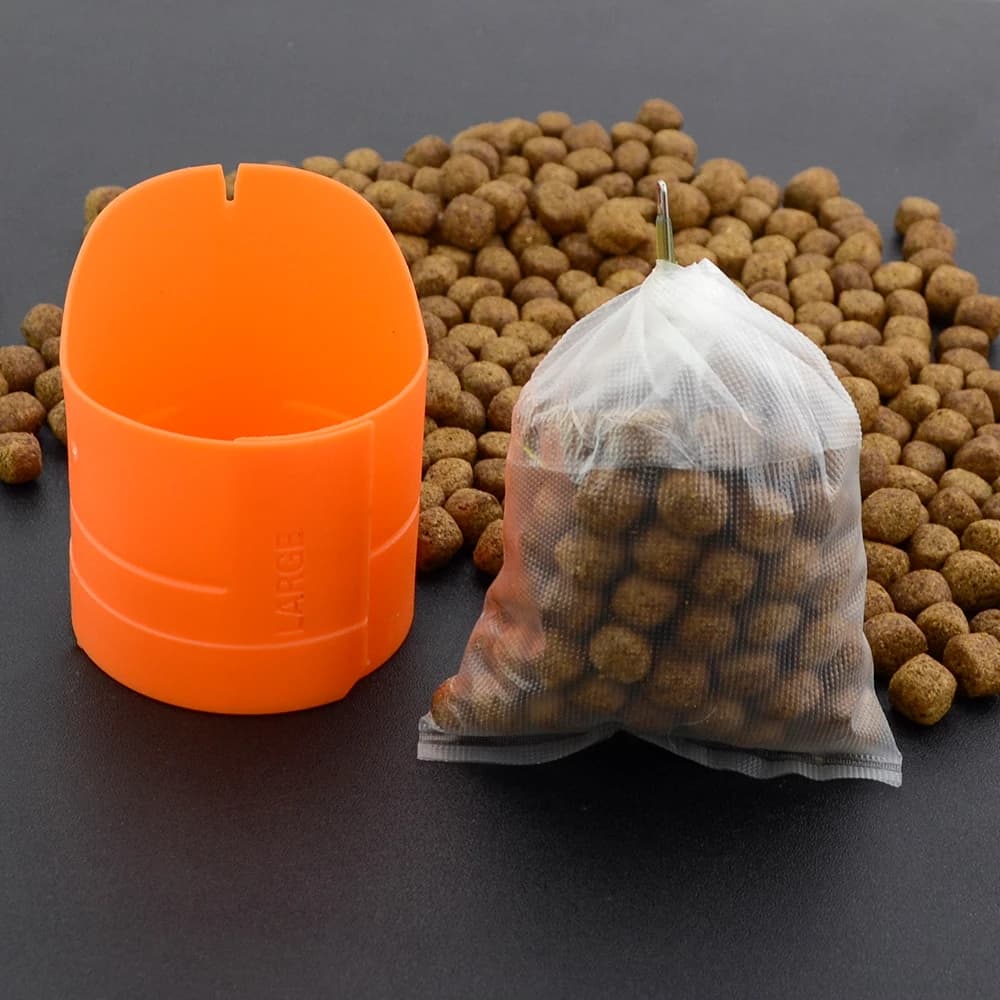 Hirisi Accessori per la pesca alla carpa Sistema di caricamento delle borse in PVA Strumento di esca P211 per borse solide Maglia a fusione rapida