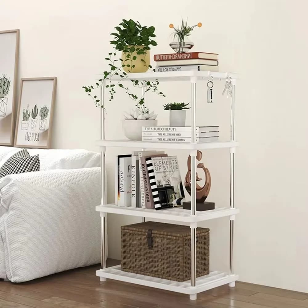 1PC Multi-Level Storage Rack For Kitchen And Bathroom, Snack Storage Rack For Floor In The Living Area