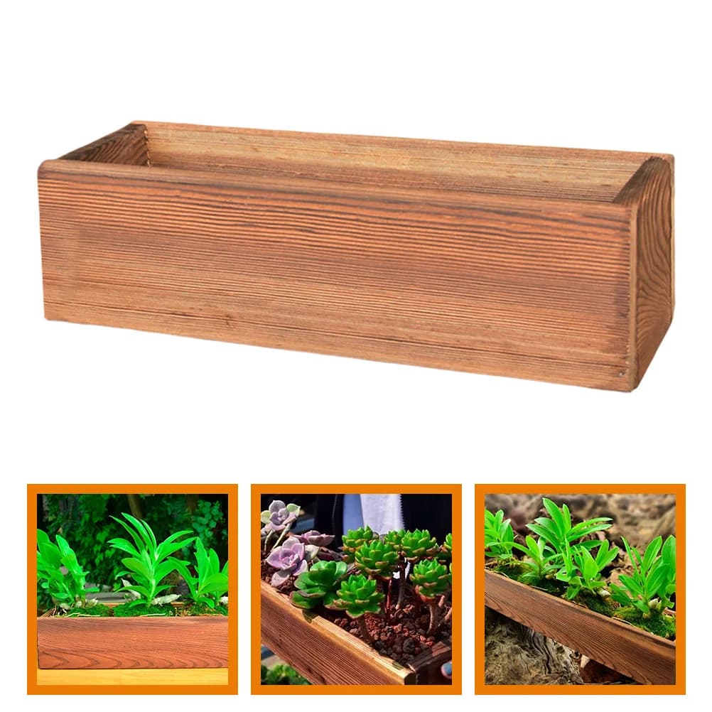 Vasi per fioriere in legno antisettico per piante scatole per fioriere rettangolari Vintage all'aperto