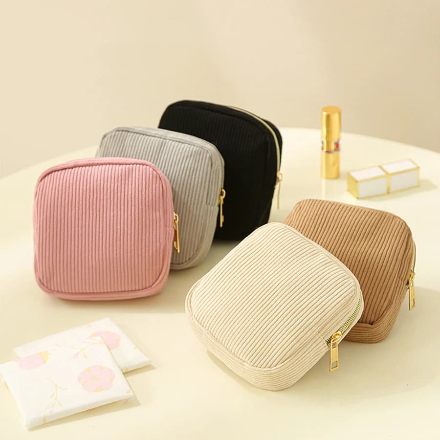 Bag for Lipsticks and Sanitary Absorbers, Mini Pochette Travel Cosmetics for Women, Travel Organizer, Small Bag 2025