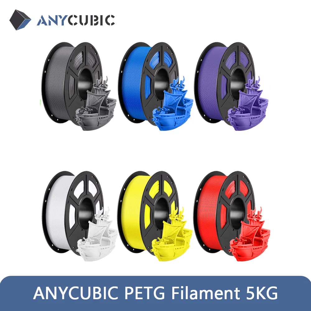 ANYCUBIC 5KG PETG 3D Printer Filament 1.75mm PLA 3D Printer Filament Durable Multicolor 3D Printer for Kobra FDM 3D Printer