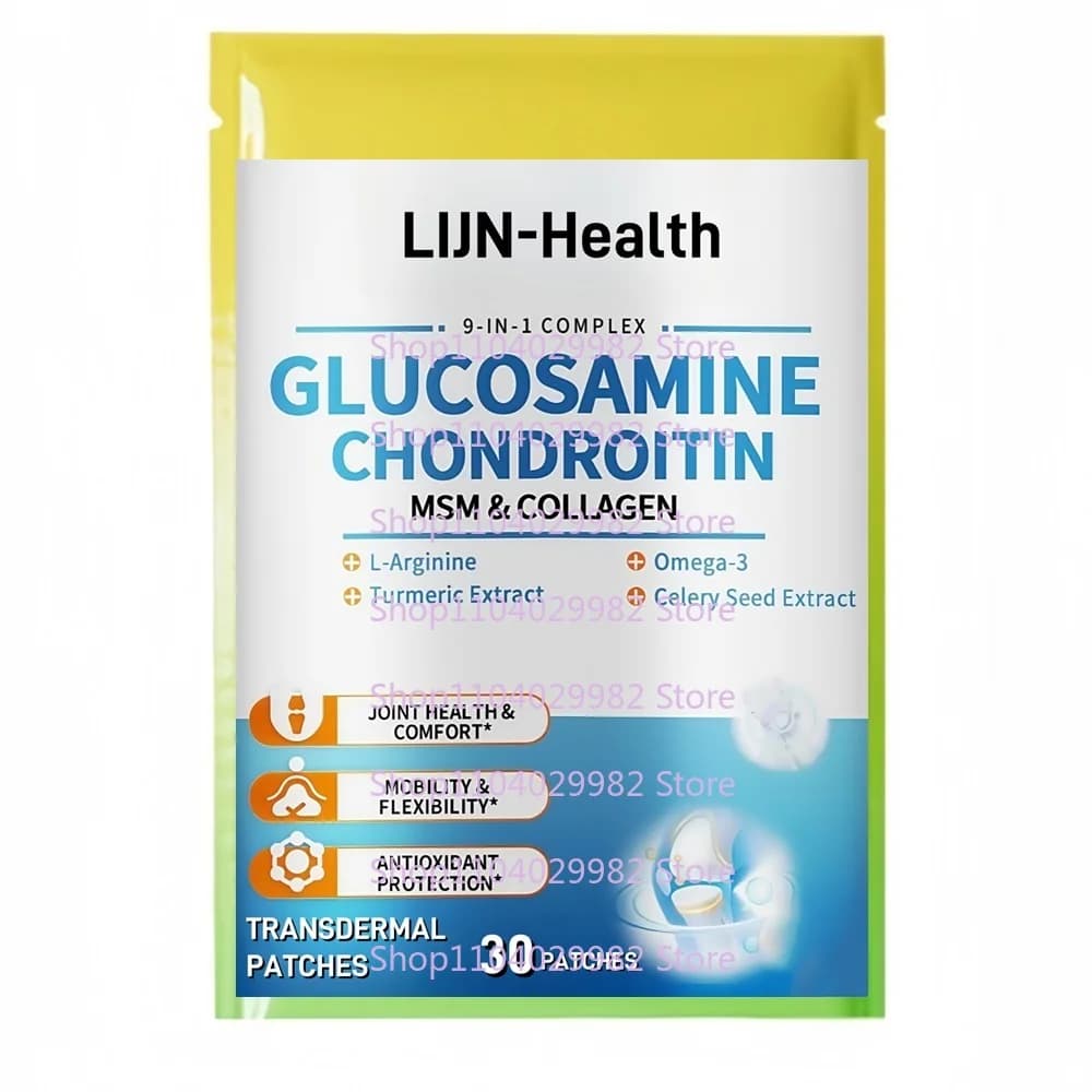 30 cerotti Glucosamina Condroitin Cerotti transdermici con collagene, curcuma - Supporto antiossidante per la salute delle articolazioni