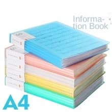 A4 Document Storage Folder 20 Pages Display Book Sketch Album Stationery Office School Students Data Folder Containing Insert